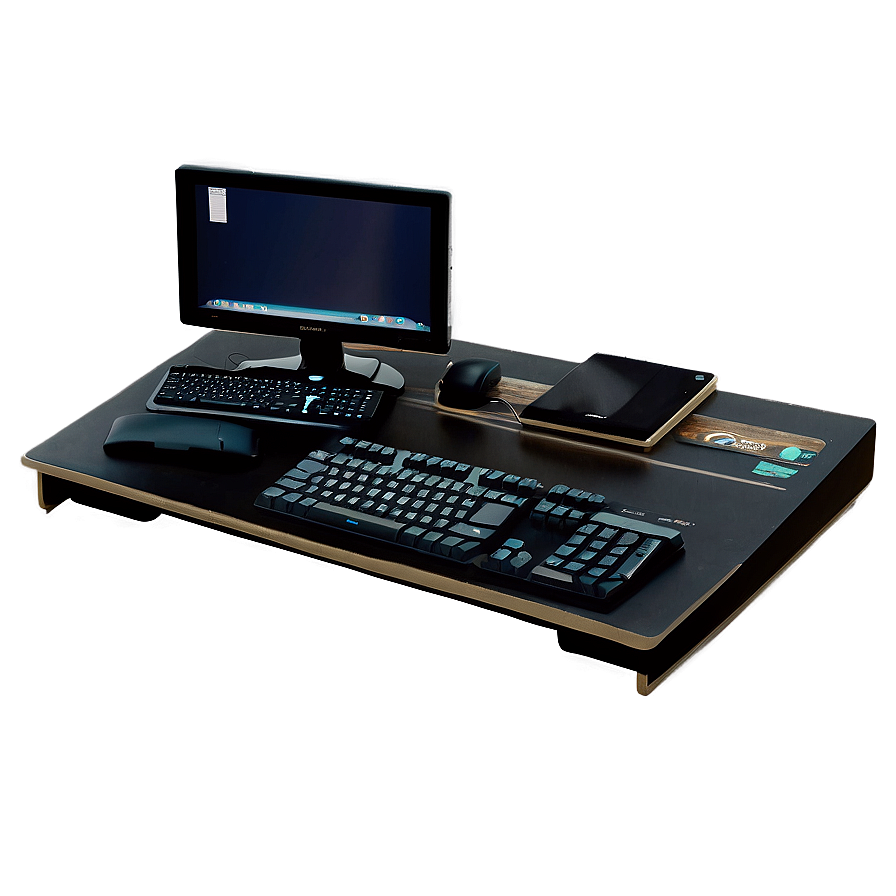 Black Computer Desk Png Cpx16