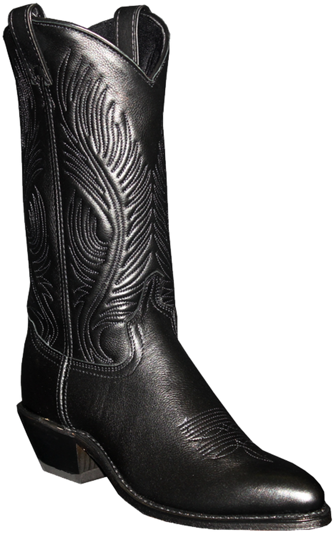 Black Cowboy Boot Embroidery