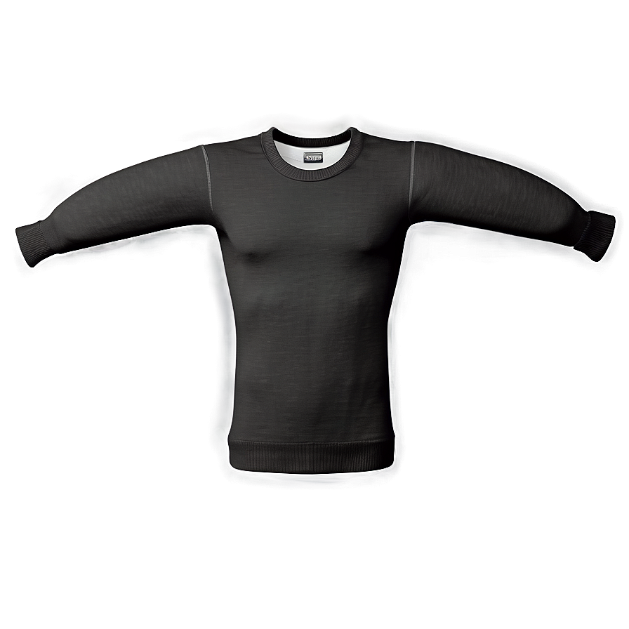 Black Crew Neck Sweater Png Amr48 Image