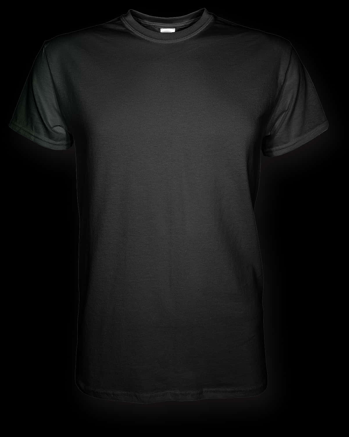 Black Crew Neck T Shirt Mockup