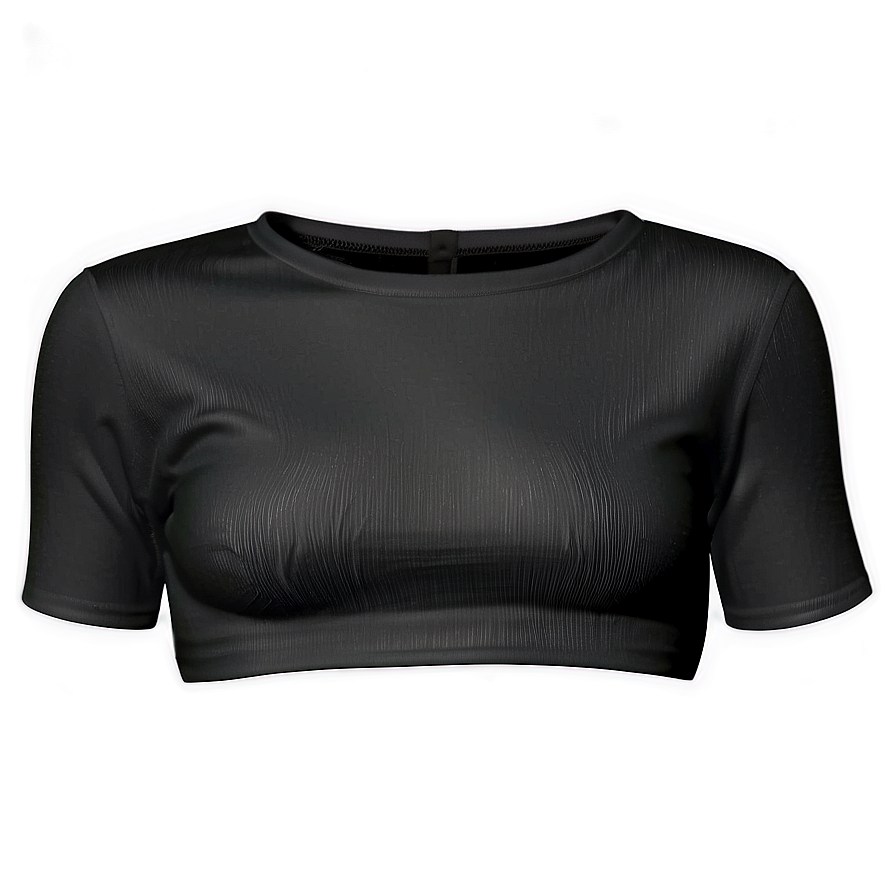 Black Crop Top Fabric Png 62