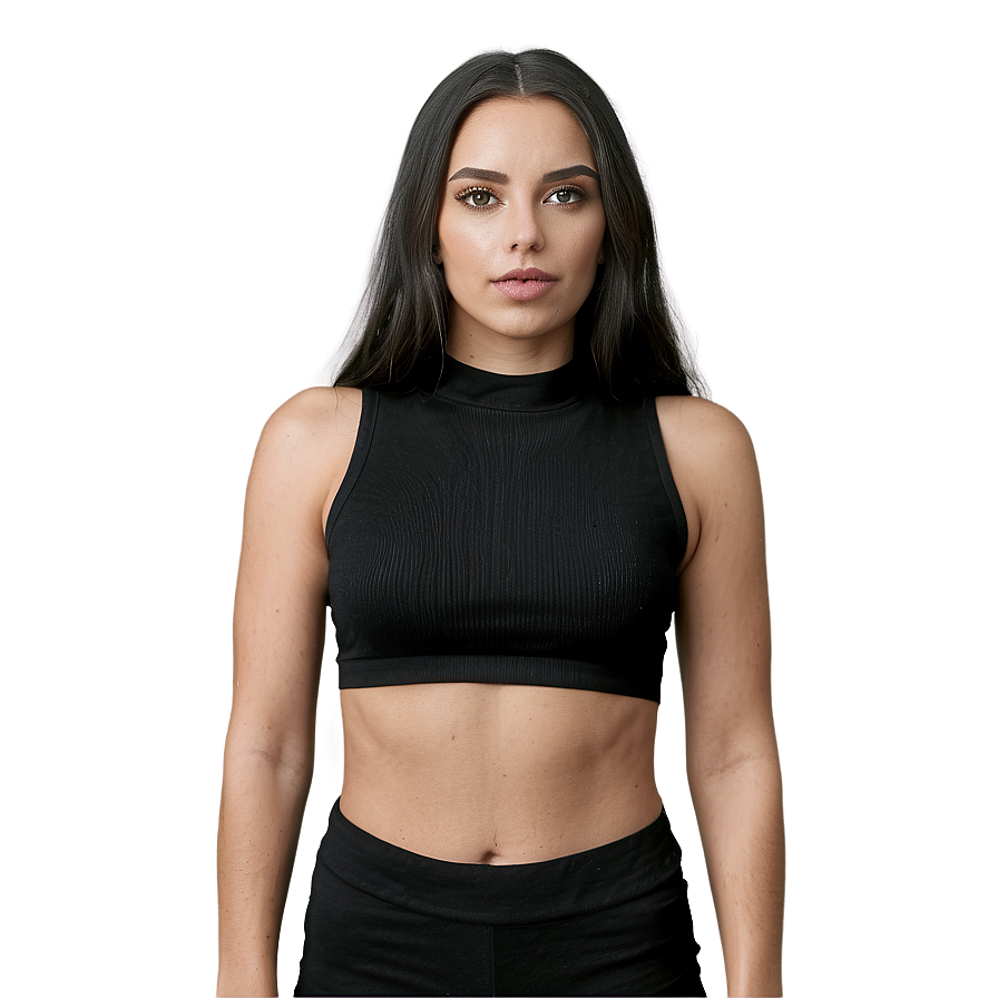 Black Crop Top Variations Png 34