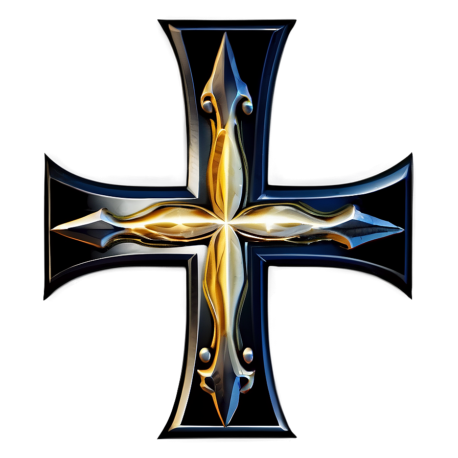 Black Cross Emblem Png Npi