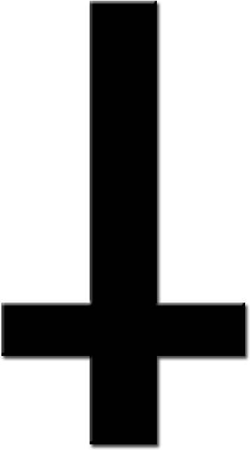 Cross Of Saint Peter Christian Cross Satanism Christianity - Atheist Upside Down Cross, HD Png Download PNG with transparent background