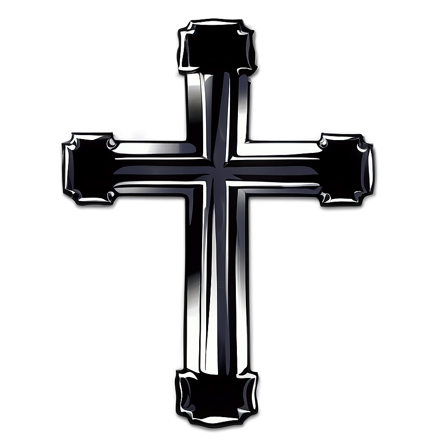 Black Cross Outline Png Lvq50