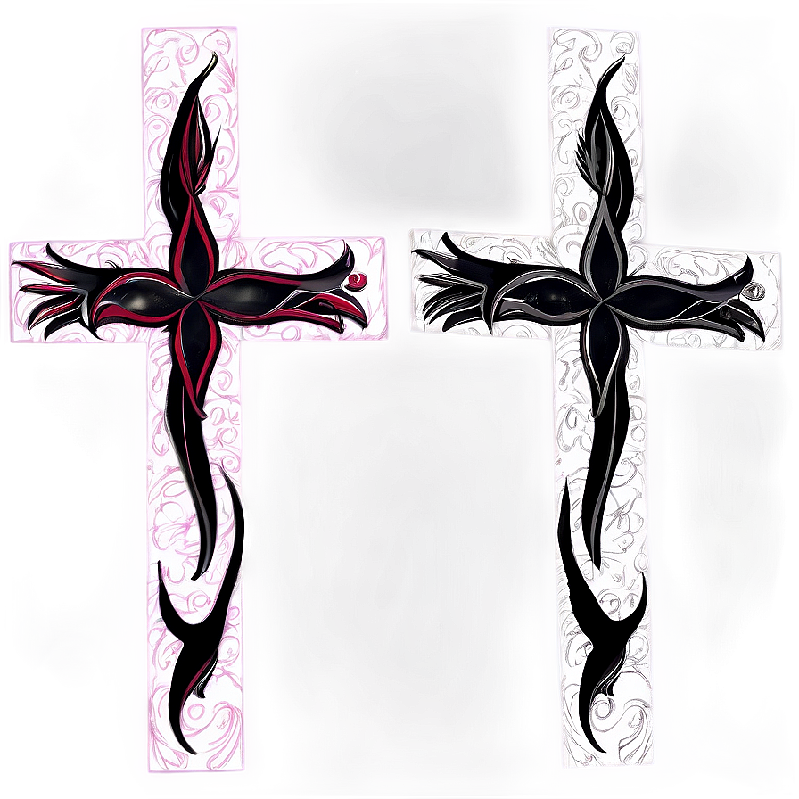 Black Cross Tattoo Design Png 05242024