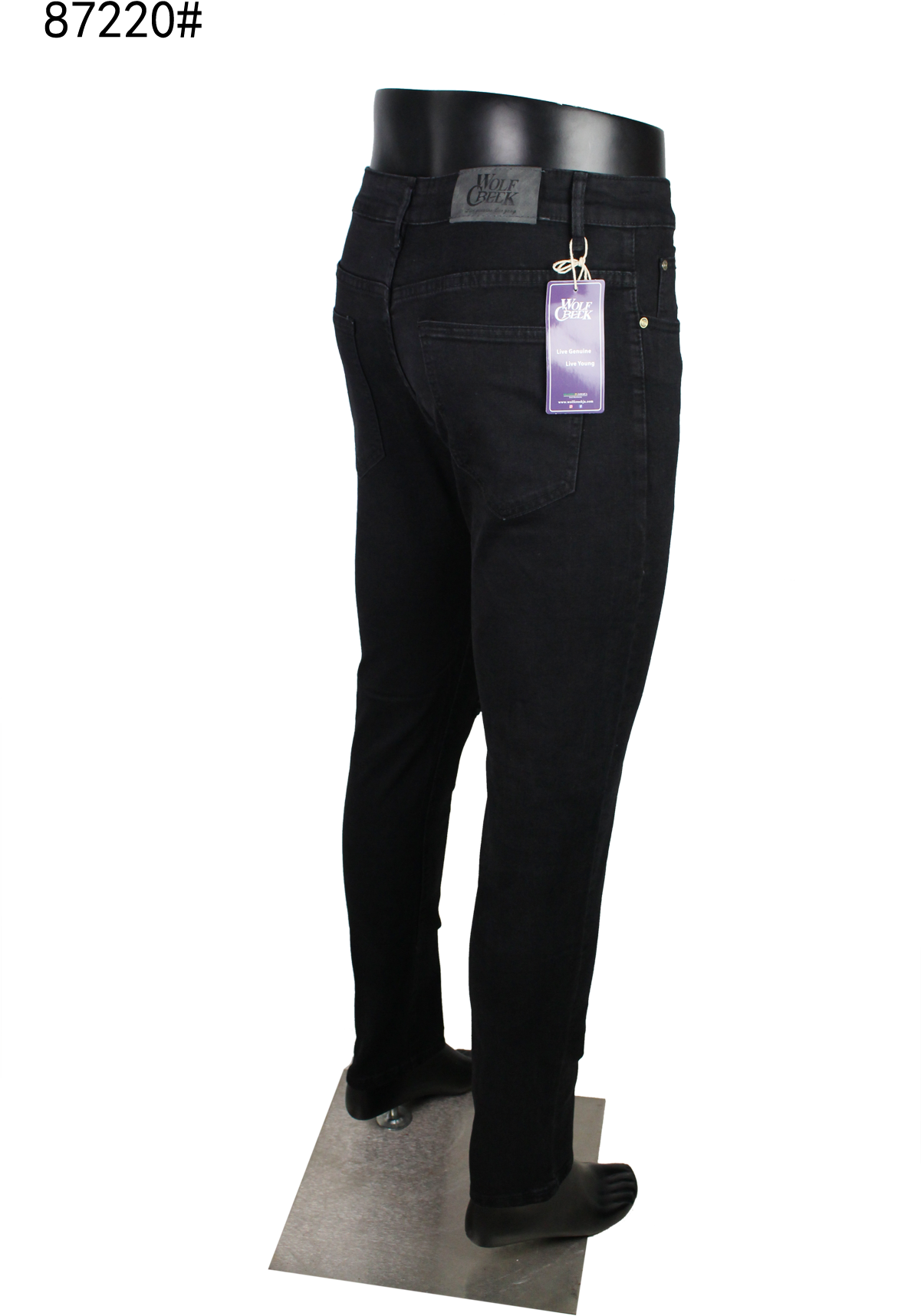 Black Denim Jeanswith Price Tag PNG image with a transparent background, free high-resolution download