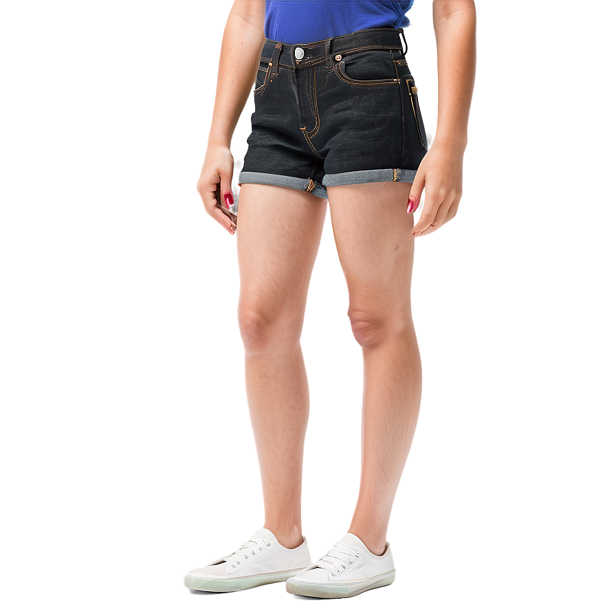 Black Denim Jorts Png 06132024