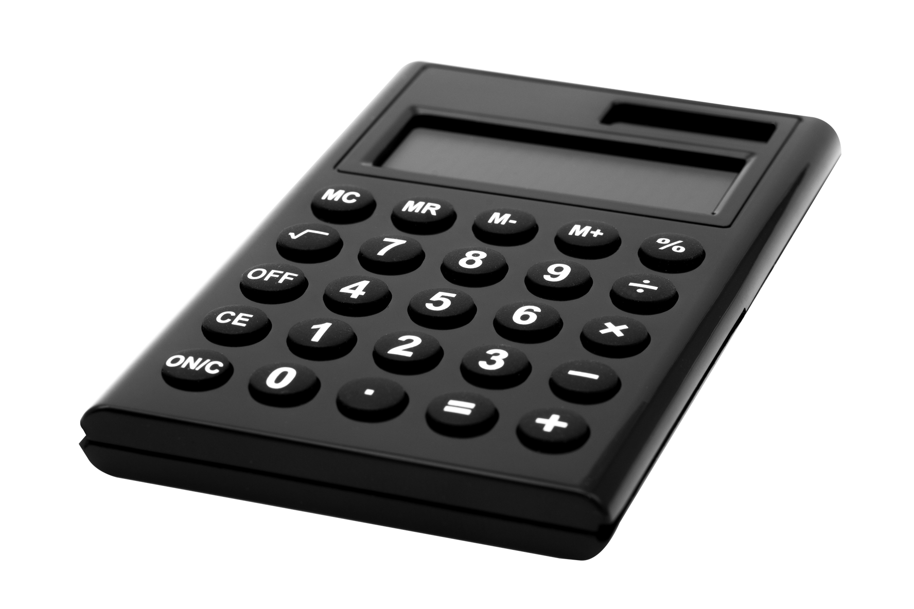 Black Desktop Calculator PNG with transparent background