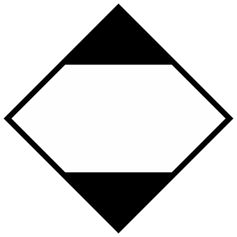 Black Diamond Shape Outline PNG with transparent background