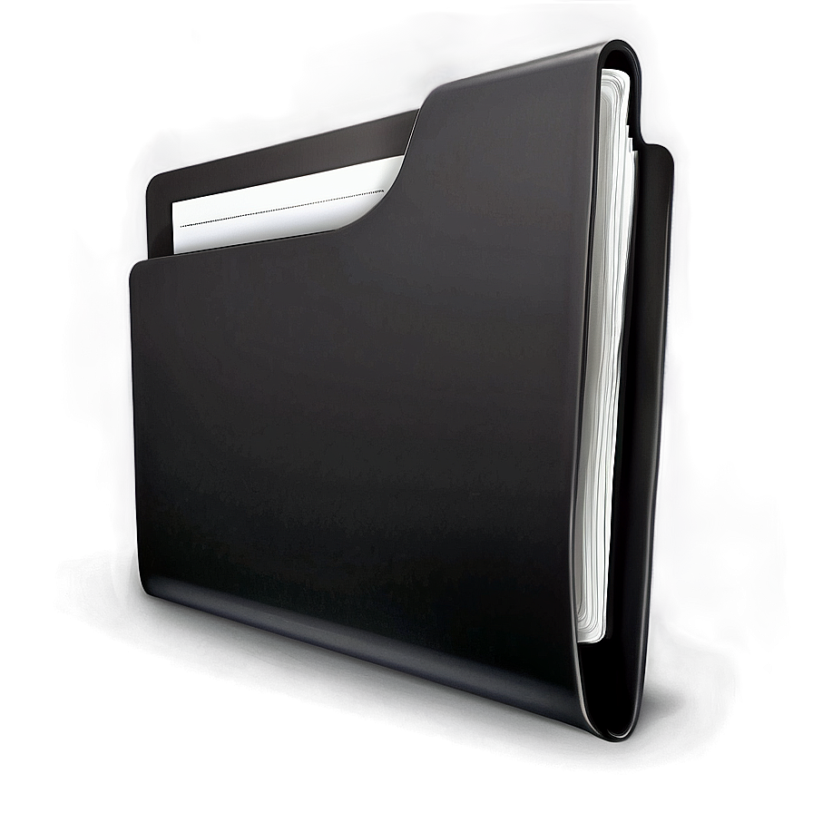 Black Document Folder PNG 06212024 PNG image with a transparent background, free high-resolution download
