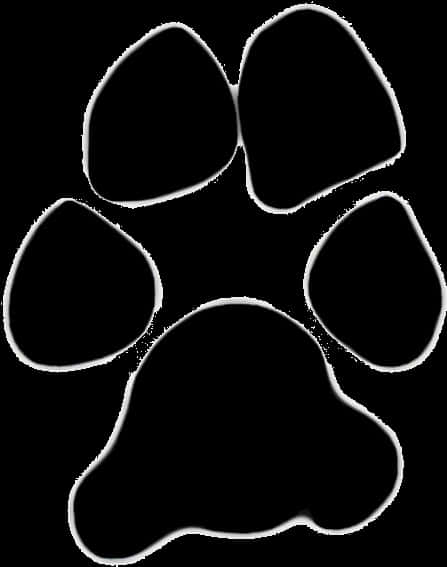 Black Dog Paw Print Graphic