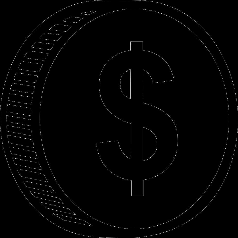 Black Dollar Sign Coin Icon