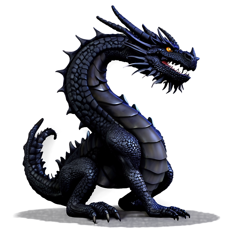 Black Dragon Guarding Gateway Png Uke