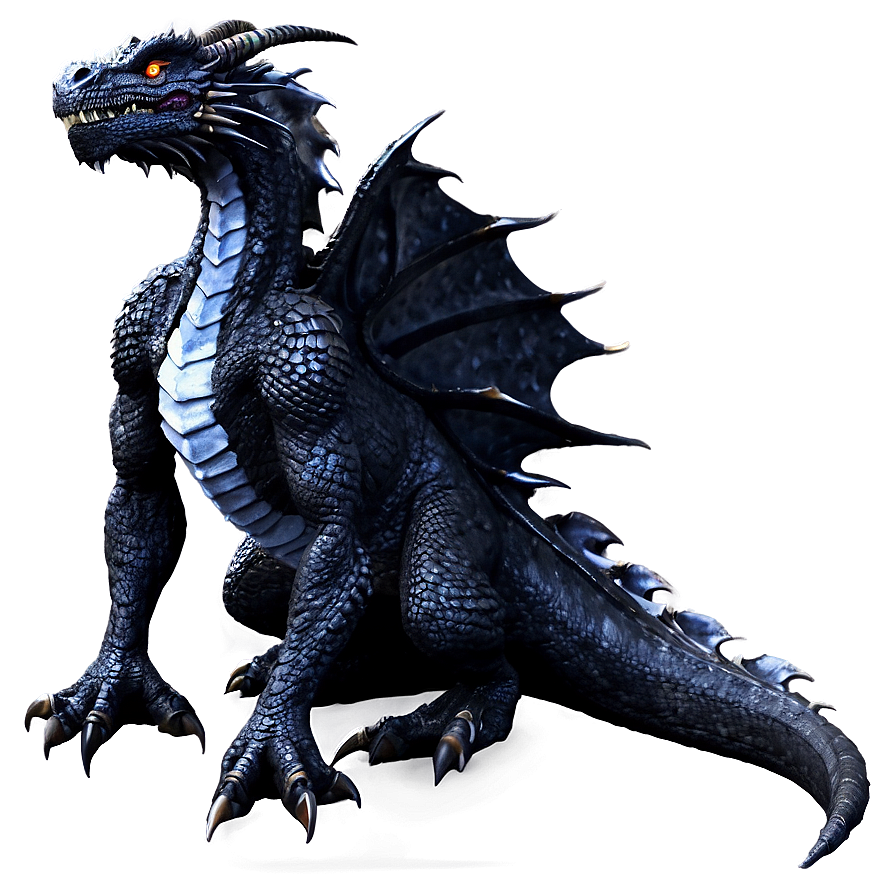 Black Dragon In Lava Field Png Irx