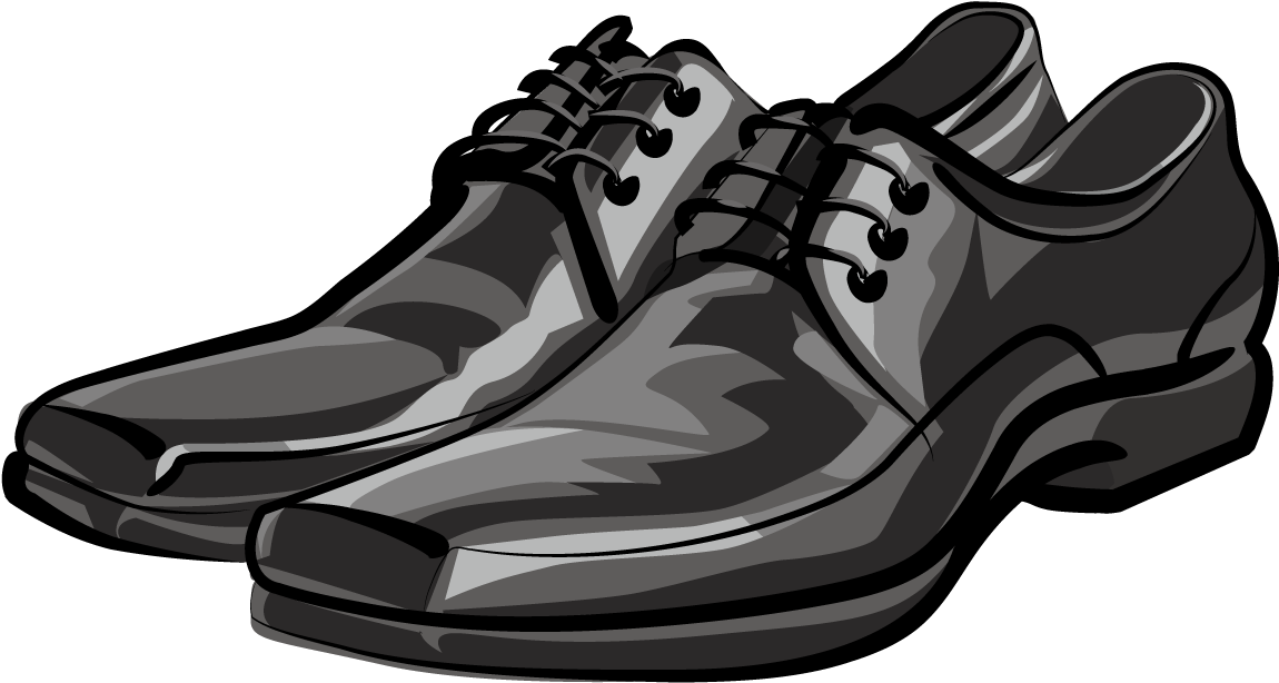 Black Dress Shoes Vector Illustration