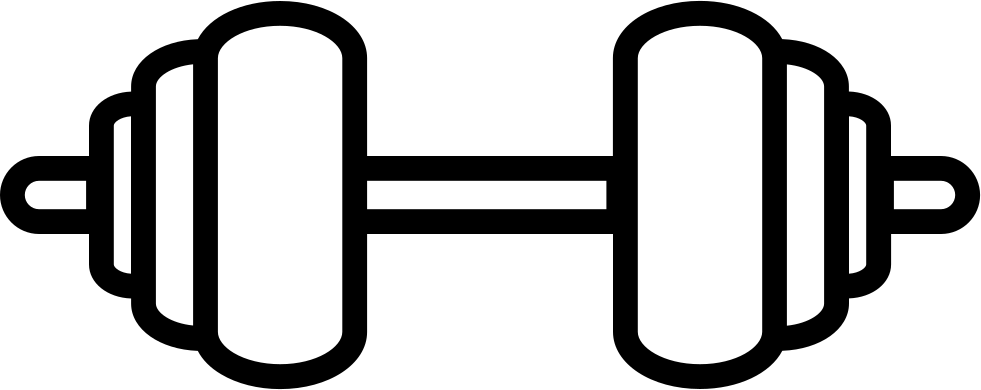 Dumbbells Outline Svg Png - Transparent Background Dumbbell Clipart, Png Download PNG image with a transparent background, free high-resolution download