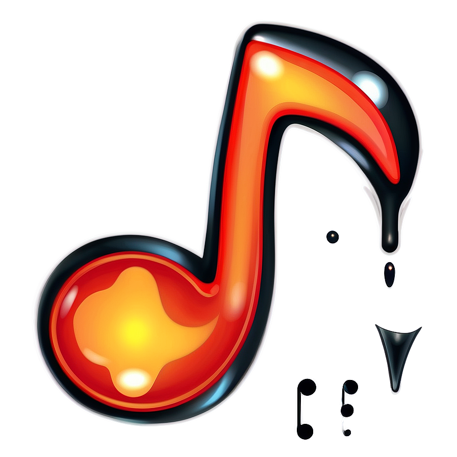 Black Eighth Note Illustration Png 72