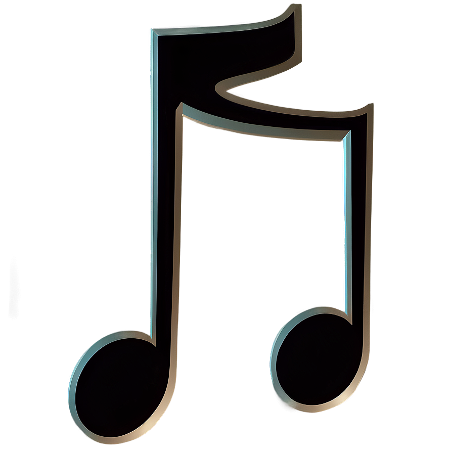 Black Eighth Note Illustration Png 82