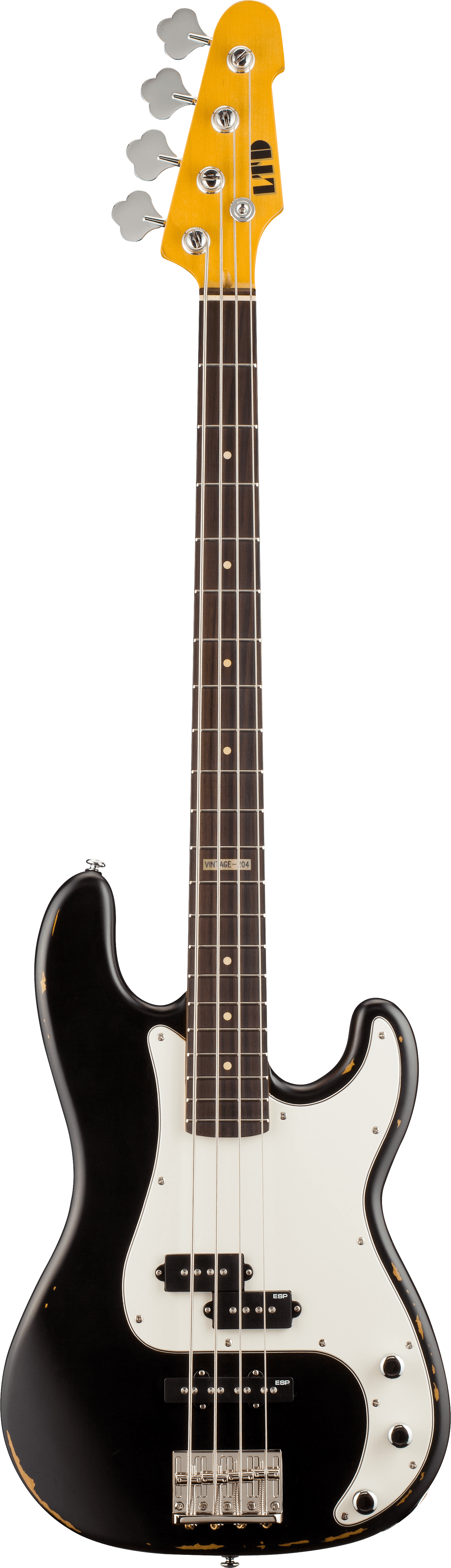 Black Electric Bass Guitar