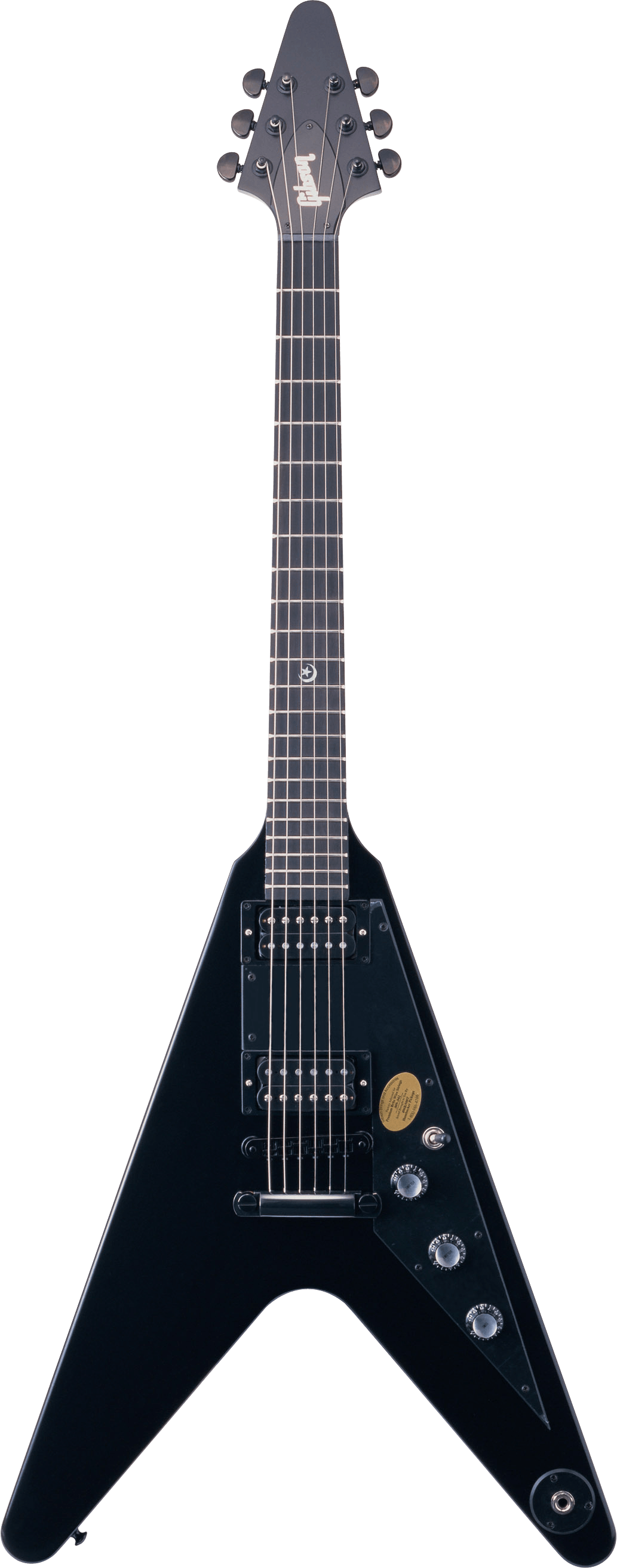 Black Electric Guitar Flying V