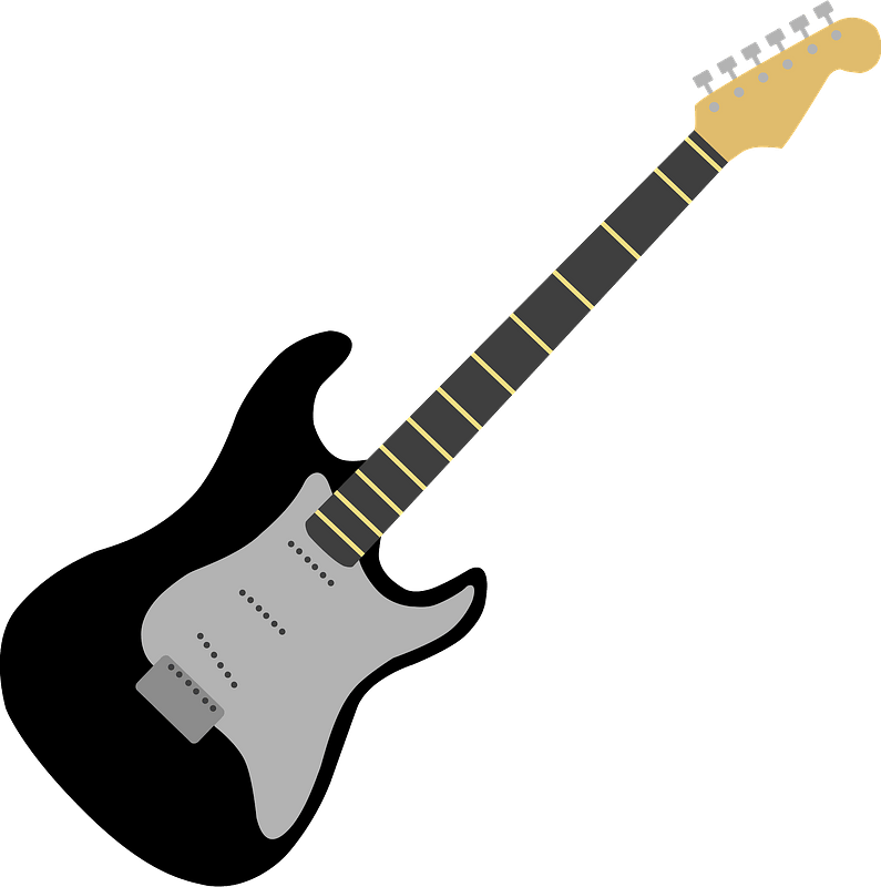 Black Electric Guitar Illustration