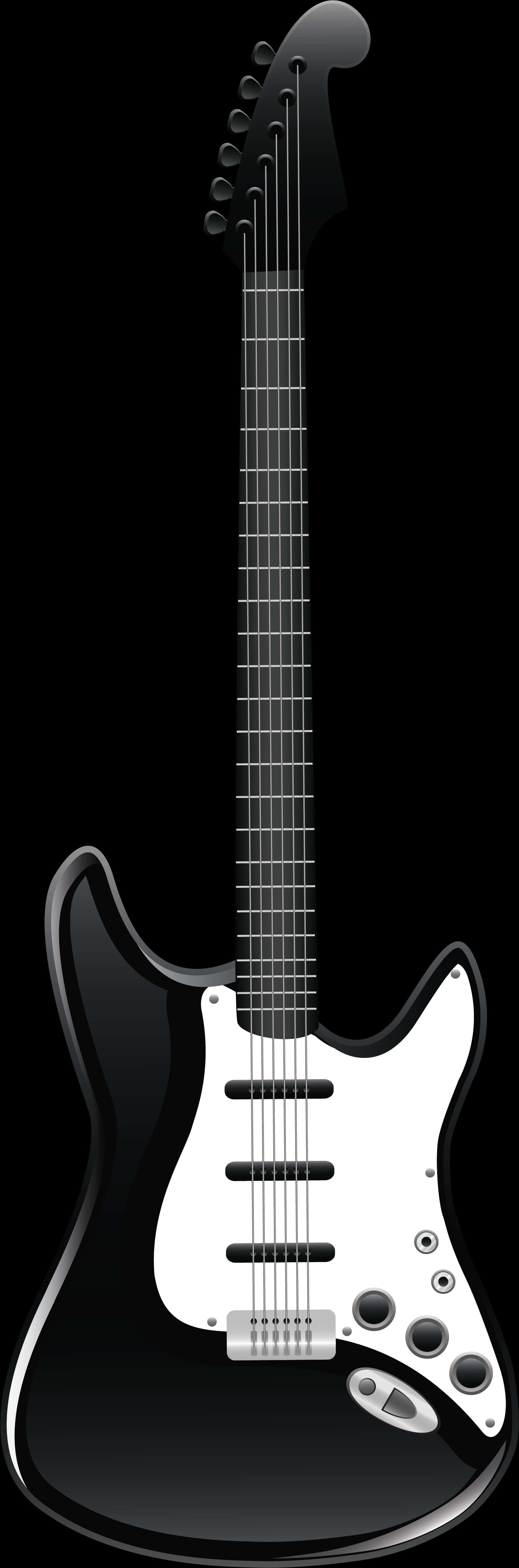 Black Electric Guitar Vector