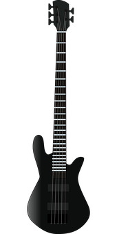 Black Electric Guitar Vertical