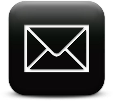 Black Email Icon White Envelope