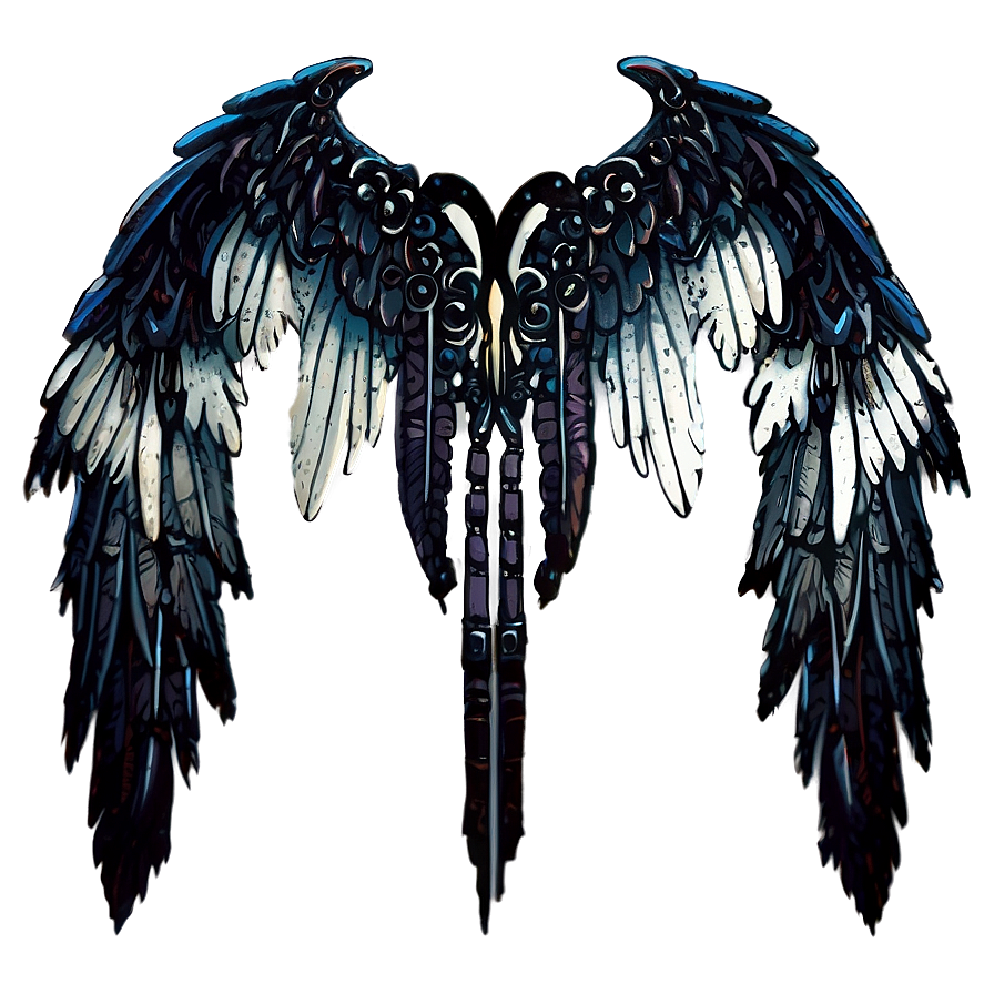 Black Emo Wings PNG 05212024 PNG with transparent background