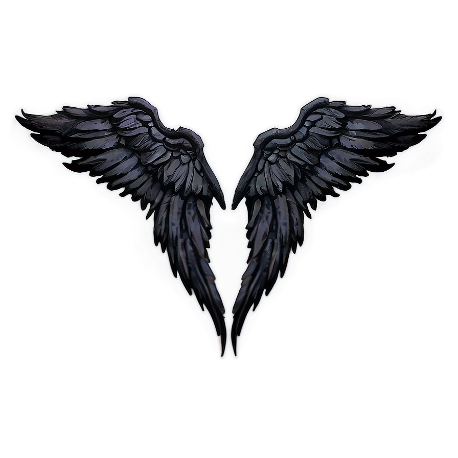 Black Emo Wings PNG euq67 PNG with transparent background