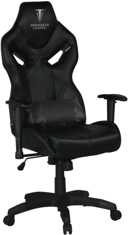 Black Ergonomic Gaming Chair PNG with transparent background