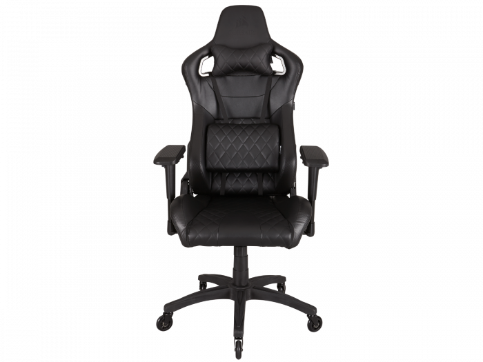 Black Ergonomic Gaming Chair PNG with transparent background
