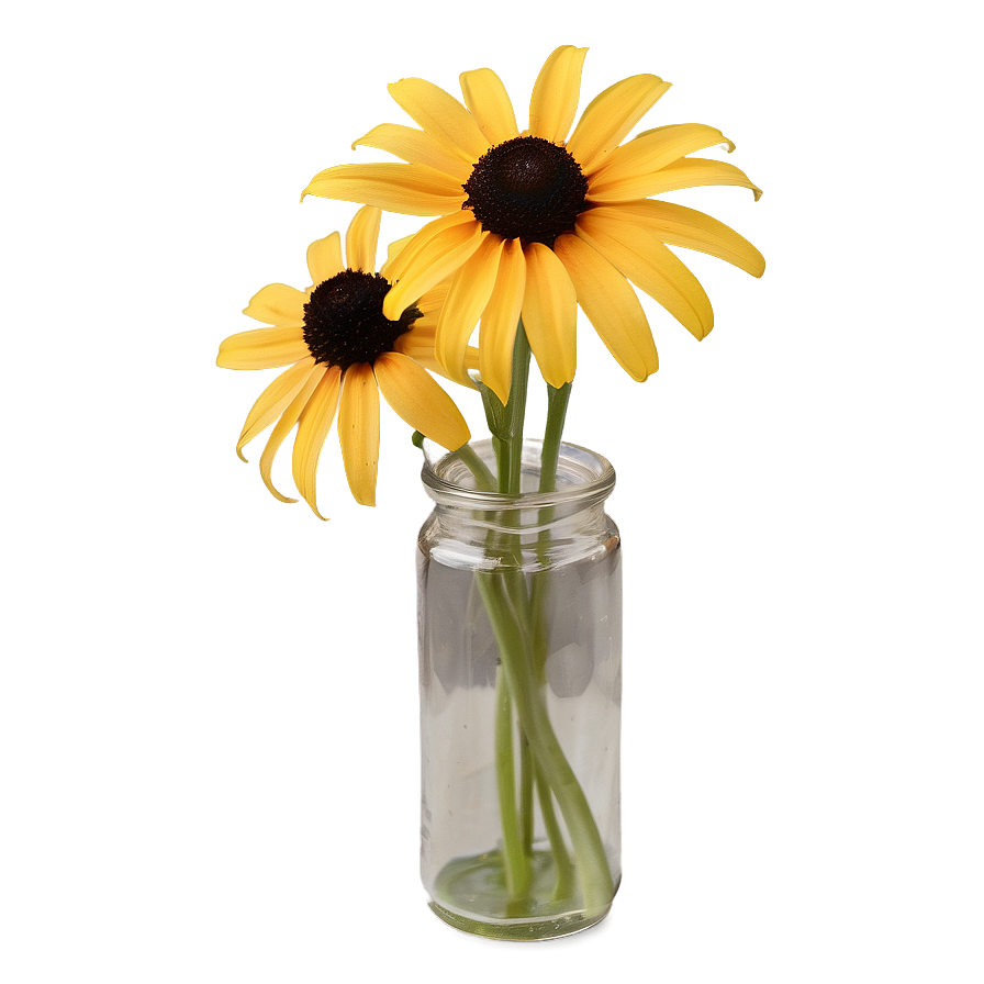 Black Eyed Susan In Vase Png Vvd