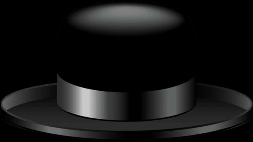 Black Fedora Hat Graphic PNG with transparent background