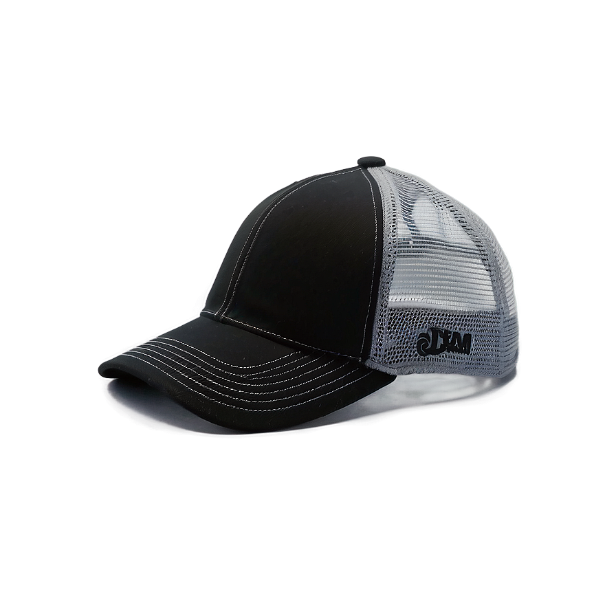 Black Fitted Trucker Hat Png 69