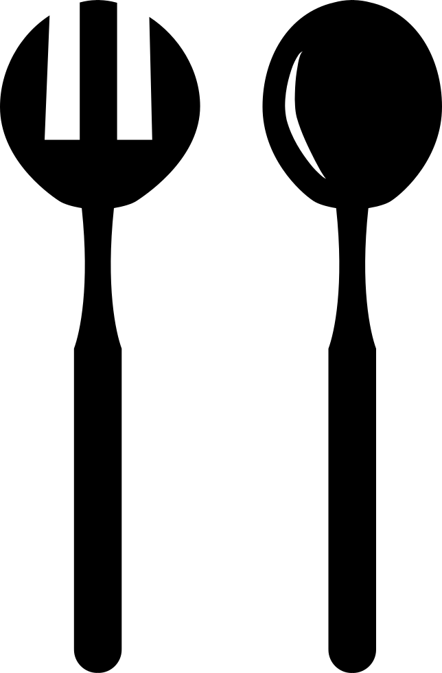 Black Forkand Spoon Silhouette