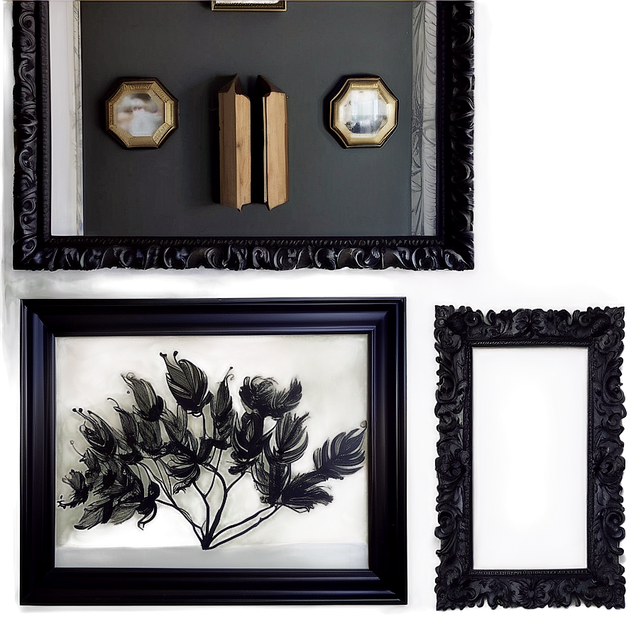 Black Frame For Gallery Wall Png 06262024