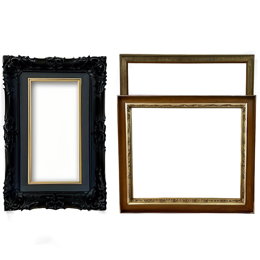 Black Frame For Painting Png Qlc