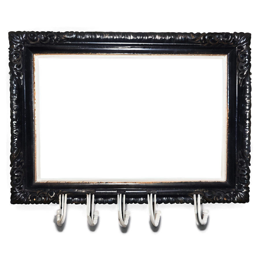 Black Frame With Hooks Png 06262024