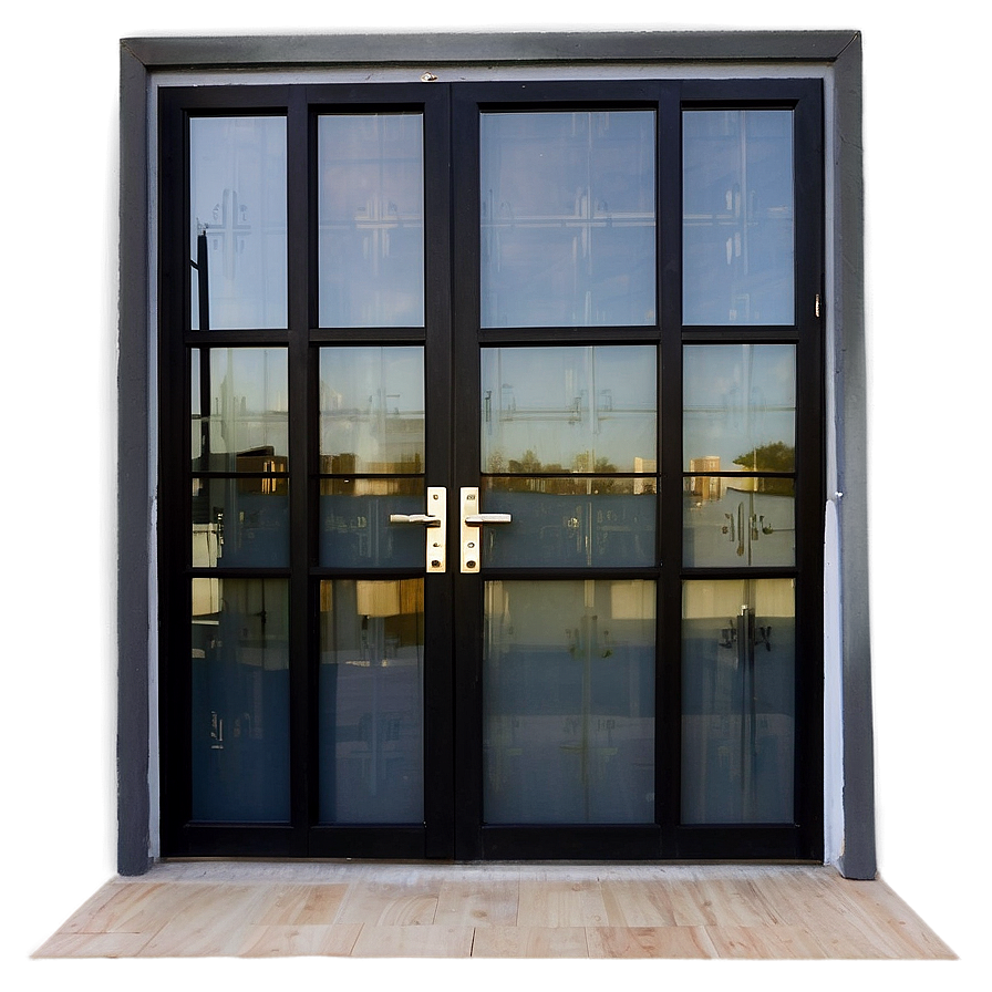 Black Framed Glass Door Png Aok93