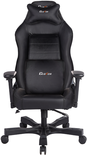 Black Gaming Chair Ergonomic Design PNG with transparent background