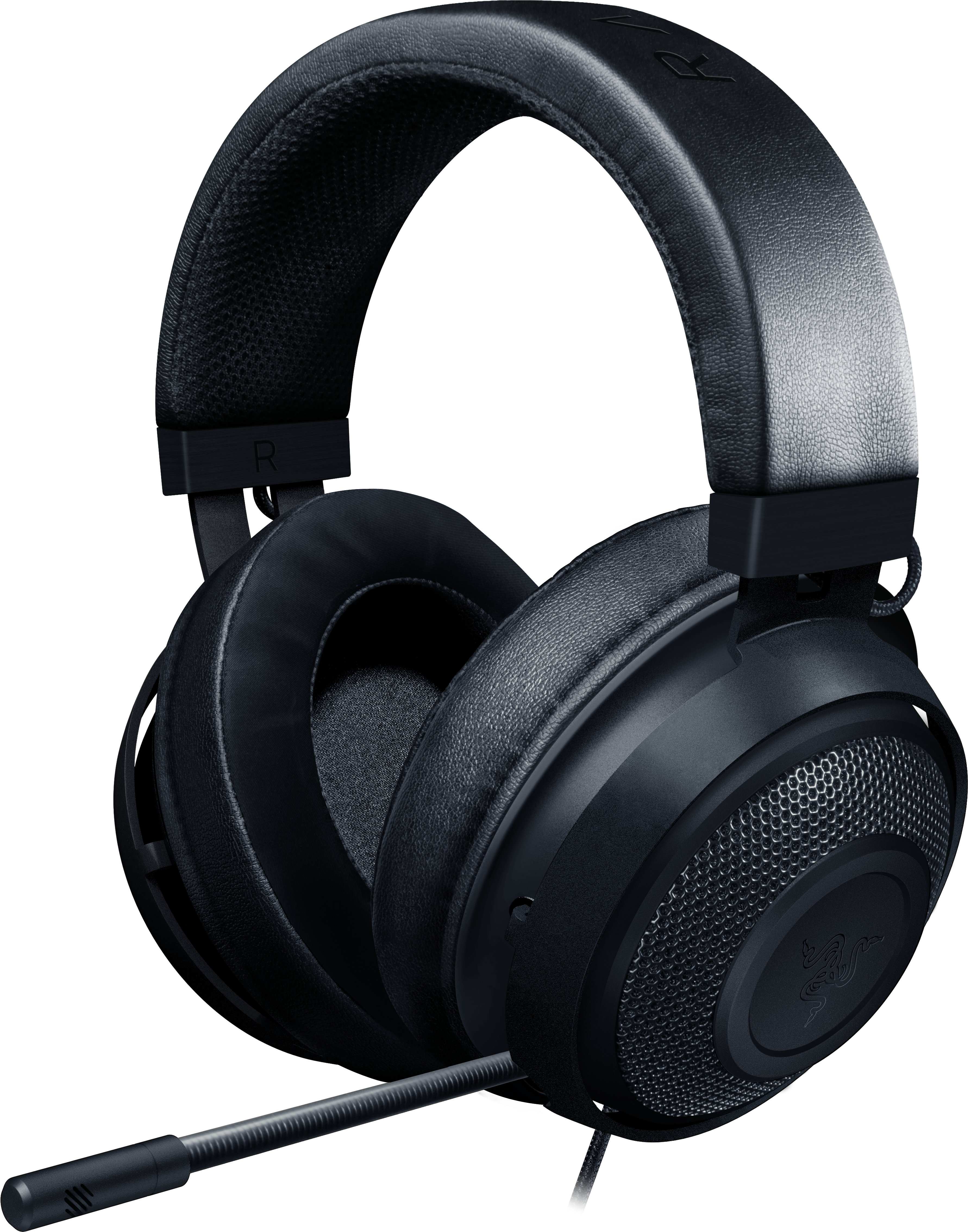 Black Gaming Headsetwith Microphone PNG image with a transparent background, free high-resolution download