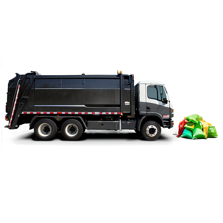 Black Garbage Truck Png Vwb