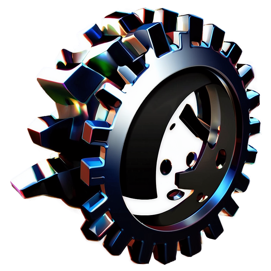 Black Gear Icon PNG 05252024 PNG with transparent background