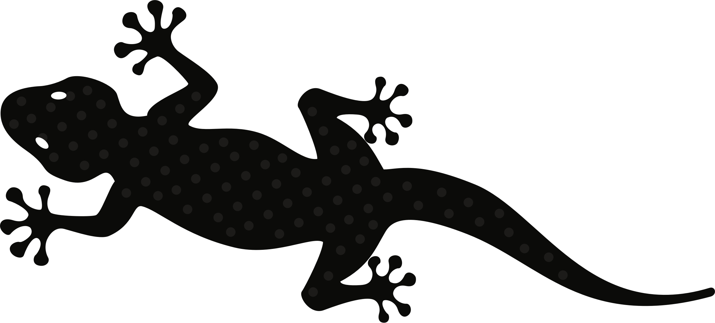 Black Gecko Silhouette