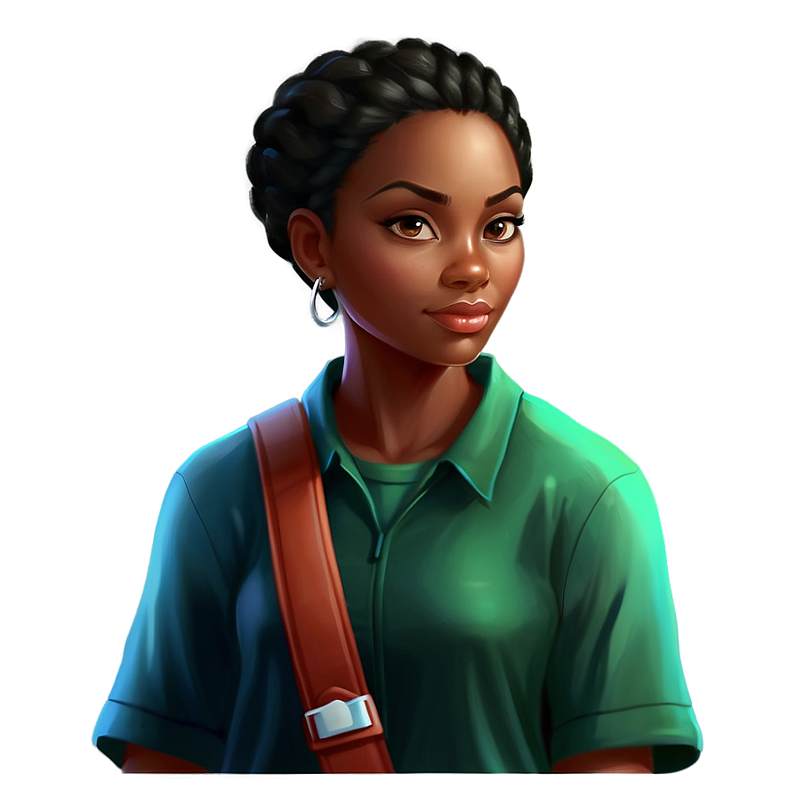 Black Girl Cartoon Avatar Png Qgy32