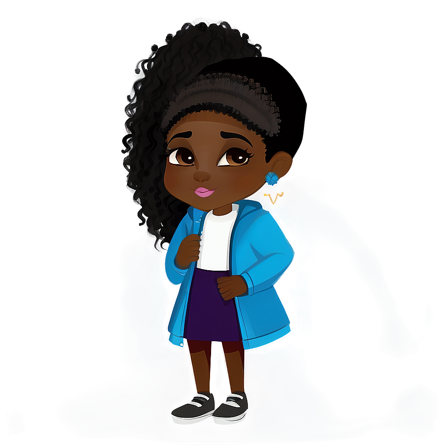 Black Girl Cartoon Character Design Png Quf