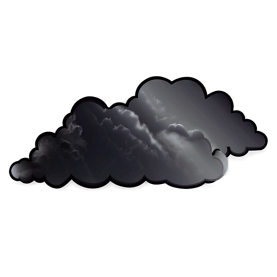 Black Gradient Cloud Png 05252024