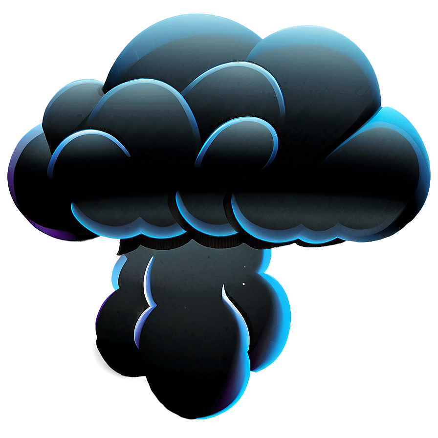 Black Gradient Cloud Png Qhs